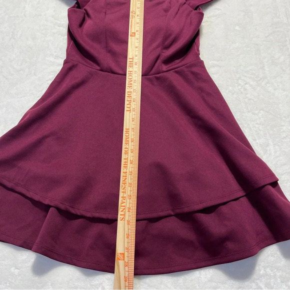TRIXXI Maroon Off Shoulder Dress Homecoming Formal Size 11 - Picture 7 of 7